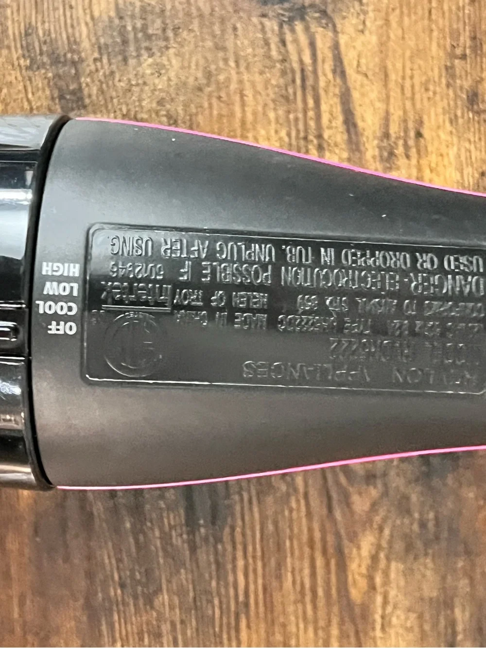 Revlon Black and Hot Pink One-Step Volumizing Brush Dryer